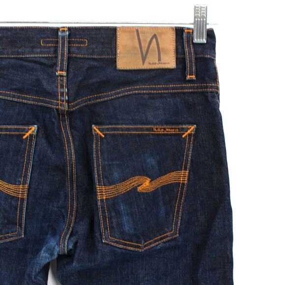 Nudie Jeans Grim Tim Selvage Denim Organic Cotton Slim Straight Leg 30 red line - Picture 4 of 7